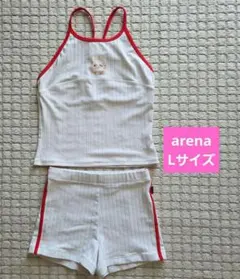 arena レディース セパレート水着 Lサイズ ホワイト×レッドのサムネイル