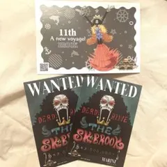 ワンピース ブルック　麦わらストア　特典　手配書　11th ポストカード