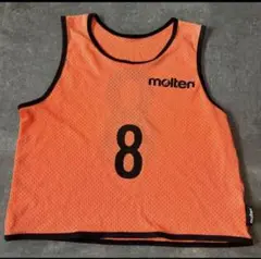 molten オレンジ ビブス 背番号8