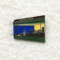 金属製　エドワード・ホッパー『ナイトホークス』　ピンバッチ　バッジ　グッズ