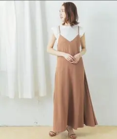 アーバンリサーチロッソ　リネンライクキャミワンピース　ワンピース　フリー　美品