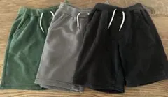 GU スウェットハーフパンツ 130㎝ 3色セット