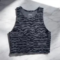 【ZARA】ゼブラ柄タンクトップsize9-10 140 cmのサムネイル