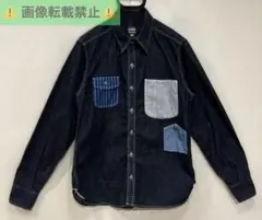 ＊桃太郎ジーンズ マルチポケット 8oz 特濃デニムシャツ 38 日本製のサムネイル