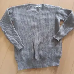 UNIQLO リブ編みセーター S ブラウン
