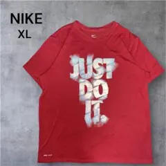 【希少XL】NIKE ナイキ Dri-FIT Tシャツ 赤 JUST DO IT