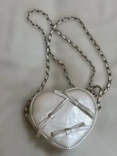 ハート型 ミニショルダーバッグ シルバー