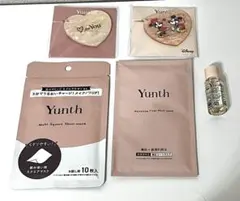 Yunth サンプル　ミッキー&ミニーミラー付きチャーム　ハートミラーチャーム