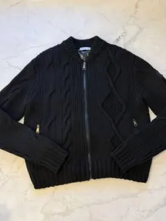 MONCLER モンクレールニット切替ダウンジャケット S ブラック 安心鑑定付