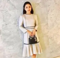 CELFORD セルフォード レース切替ワンピース アイボリー 石原さとみ着用