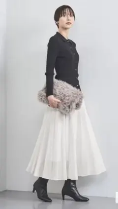 再値下新品未使用UNITED ARROWS オーガンジー ポケットフレアスカート