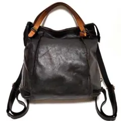 本革 シボレザー 2way ショルダー リュック バックパック ユニセックス