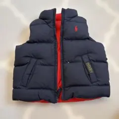 ポロ ラルフローレン ダウンベスト リバーシブル ネイビー/レッド