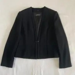 【美品】SOIR BENIR ジャケット ブラックフォーマル ノーカラー 11号