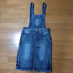 デニムサロペット　スカート　インディゴカラー