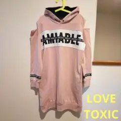 LOVETOXIC オフショルダー パーカー　ラブトキ　チュニック　150