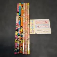新品未使用　平成レトロ　まめっち　てんしっち　うらない鉛筆　６本セット　おまけ付のサムネイル