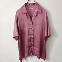 MURUA シャイニープリーツ 半袖シャツ ブラウス ピンク F オーバーサイズのサムネイル