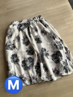 CECIL McBEE フラワープリント フレアスカート Msize