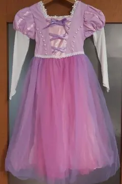 キッズドレス パープル×ピンク ラプンツェル風