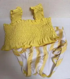 ブランシェス 女児 水着 100cm 黄色 タンキニ