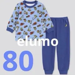 #3157 新品 ユニクロ はたらくくるまたち キルトパジャマ 80