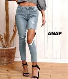 ANAP ダメージスキニージーンズ ハイウエスト