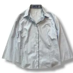 バーバリーブルーレーベル シャツ 五分丈 ノバチェック コットン ロゴ 刺繍