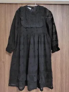 子供服　ワンピース　レース　黒　キッズ　140 発表会　フォーマル