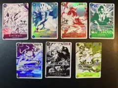 ワンピースカード 世界最強の戦士 4周年プロモ ルフィ他 計7枚セット
