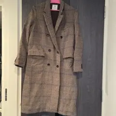 nano & CO チェック柄ロングコート