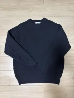 FREAK'S STORE ブラック リブ編みセーター