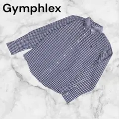 Gymple チェック柄 長袖シャツ サイズ12 赤×紺 大人女子【1115 