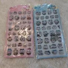 かわいいキャラクターシール2シートセット　ちいかわ　ぷくぷくシール