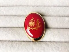 【Limoges Castel】リモージュ　ヴィンテージペンダントトップ　レッドのサムネイル