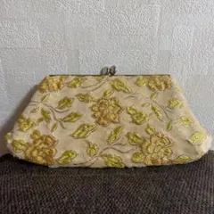 ビンテージ　刺繍クラッチバッグ