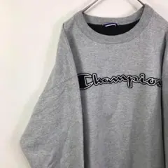 USA古着 チャンピオン champion刺繍 デカロゴ スウェット