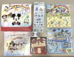 ディズニーキャラクターシールとメモ帳、おりがみセット