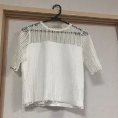 ★earth ホワイト レース 半袖 トップス