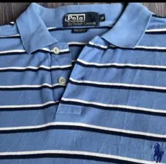 ラルフローレン　M ボリビア製　ストライプ　ポロシャツ　90s
