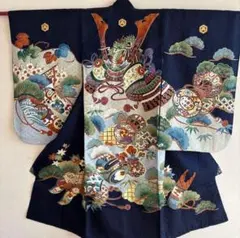 お宮参り 男の子 着物(長襦袢付) 掛け着一つ身【No.933】新品 地模様 