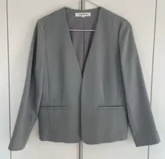 NATURAL BEAUTY BASIC ノーカラージャケット Mサイズ グレー