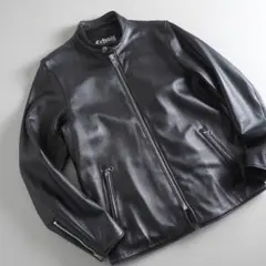 Schott　羊革　Lサイズ　シングルライダースジャケット　ブラック　美品