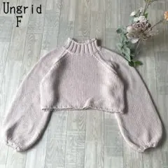 【Ungridアングリッド】ローゲージ　ハイネックショート丈ニットプルオーバー