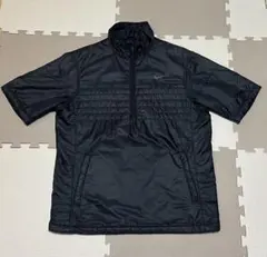 【美品】ナイキゴルフ 中綿 ハーフジップジャケット 半袖 黒 L オールシーズン
