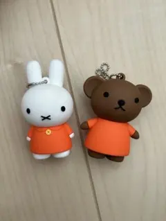 ミッフィーとくま シリコンキーチェーン
