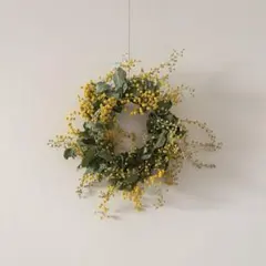 【New】ミモザ ドライフラワー リース　#3