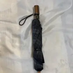 折りたたみ傘 ネイビー チェック柄