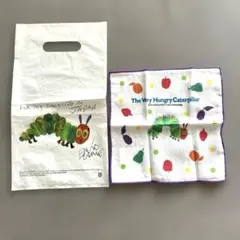 新品未使用　はらぺこあおむし ミニガーゼハンカチ ショップ袋付き