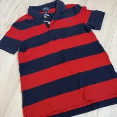POLO ALPHA LAUREN ストライプ ポロシャツ　6 120